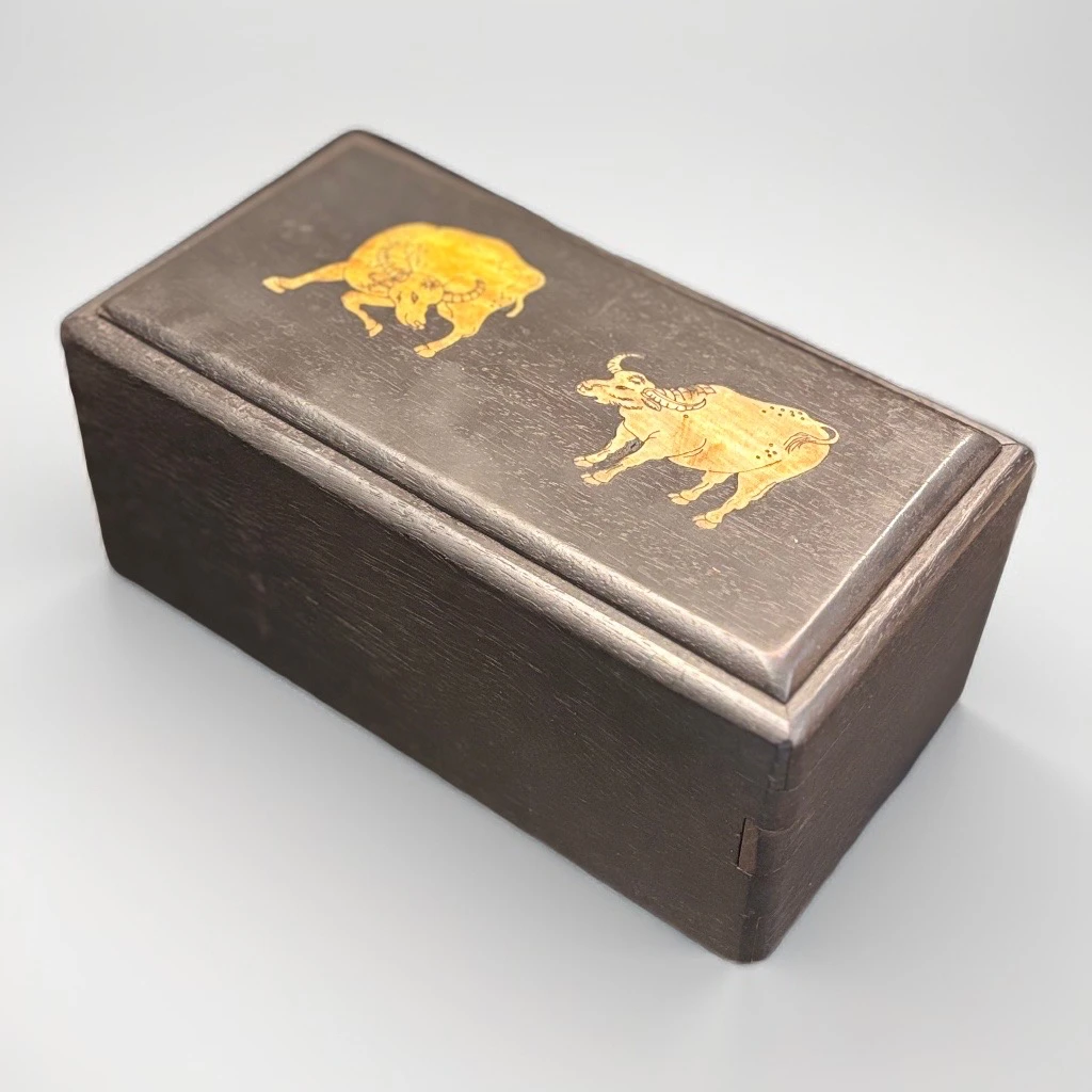 紫檀2牛机关盒98.8888888