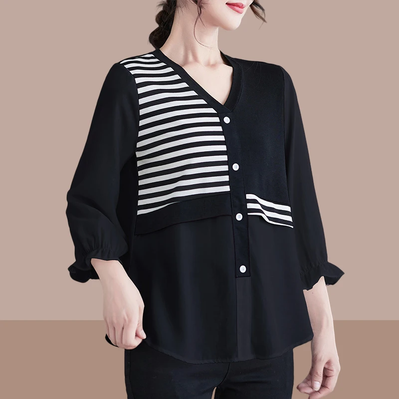 七分袖衬衫外穿通勤女装2025新款时髦上档次法式上衣欧货个性衬衣