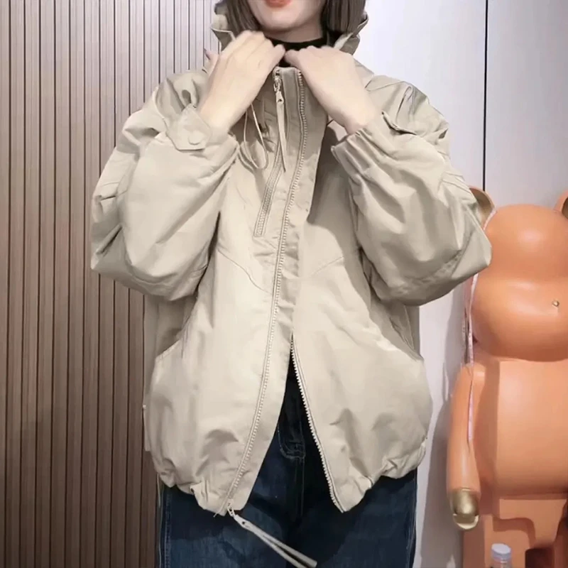 欧货工装潮外套女爆款2026秋季新款时髦机车风上衣小个子百搭洋气
