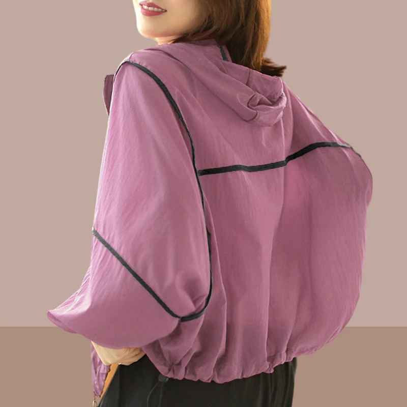 大码防晒衣女爆款2025夏季新款胖mm显瘦洋气短外套户外薄款外衣潮