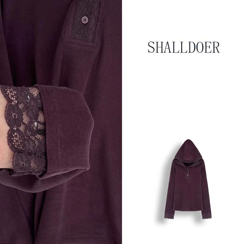 连帽针织衫女2025年春秋冬新款时尚百搭休闲气质拼接长袖T恤卫衣