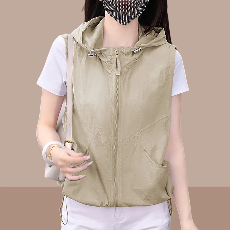 夏季薄款马夹女网红爆款2025新款洋气小坎肩上档次工装拉链开衫潮