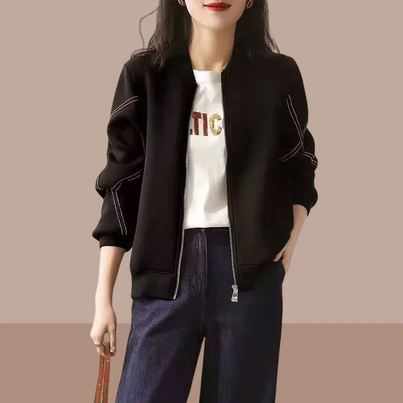 2025炸街潮外套女百搭时髦夹克上衣洋气棒球服机车洋气冲锋衣开衫