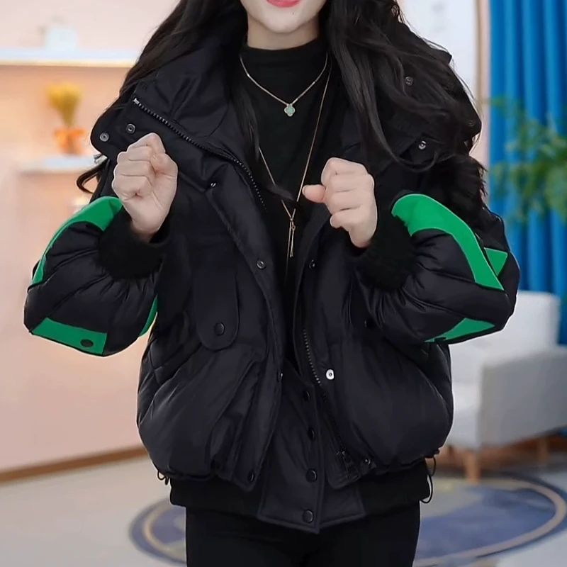 连帽棉服女爆款2026冬季新款洋气棉袄百搭面包服保暖加厚面包服潮