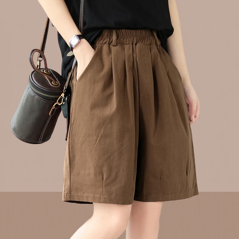 外穿工装短裤女款夏天2025新款胖mm显瘦大码时尚直筒五分裤休闲