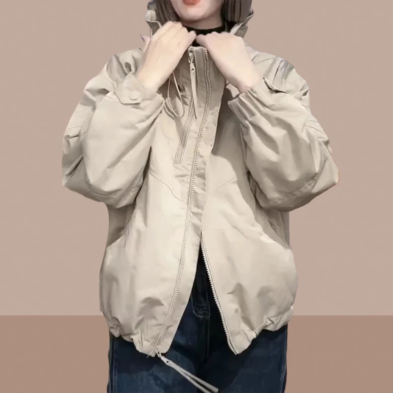 短款夹克外套女爆款2025新款早春秋韩版宽松长袖百搭上衣洋气时髦