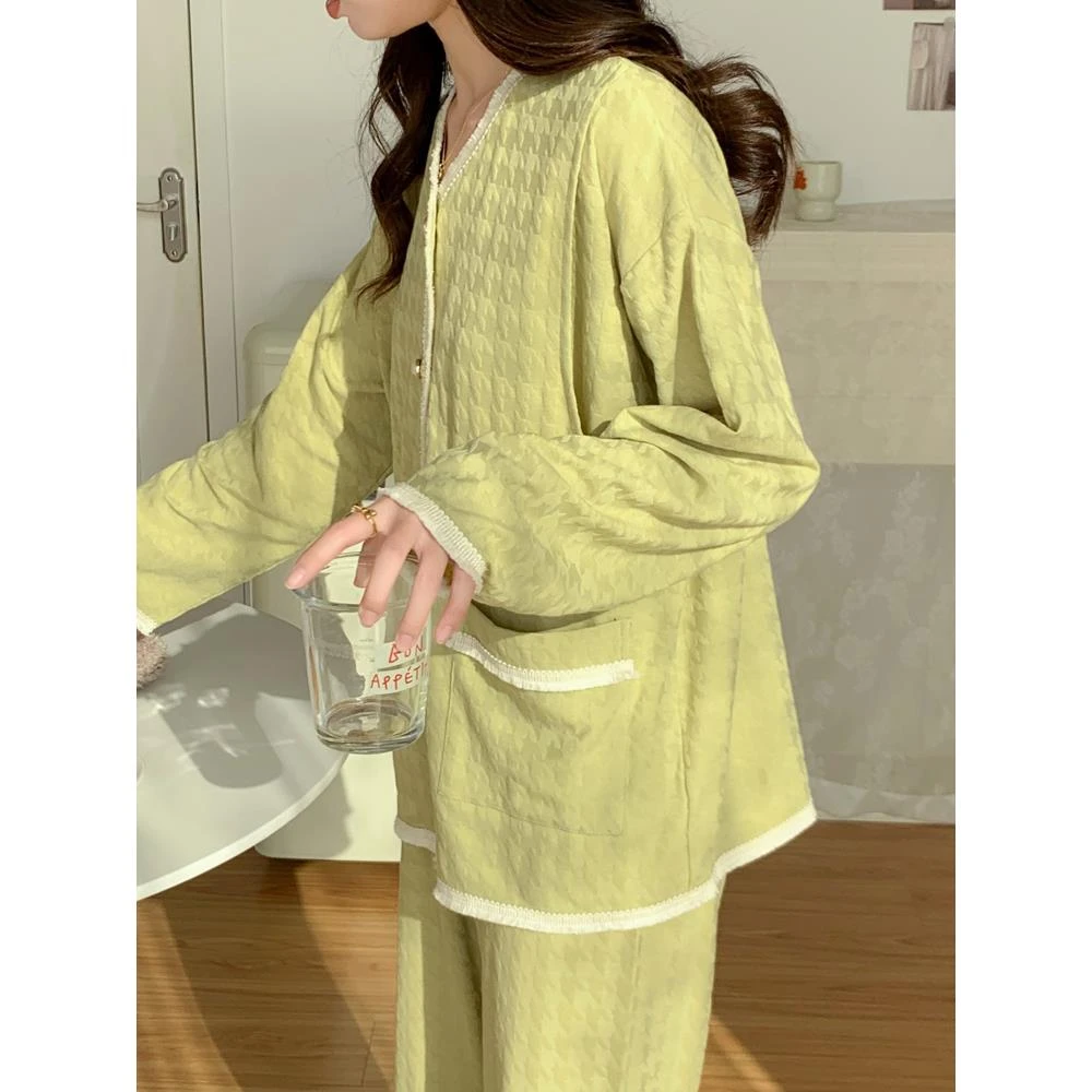 春秋季月子服睡衣纯棉孕妇喂奶开衫怀孕产后哺乳待产前家居服套装