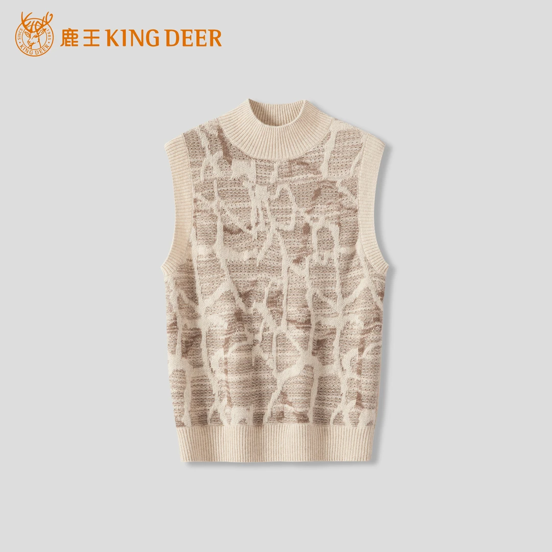 King Deer/鹿王23秋冬经典百搭长袖休闲圆领羊绒衫L763398