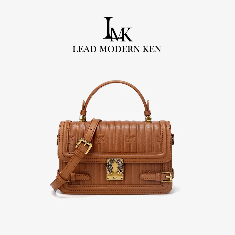 法国LMK专柜正品真皮手提包包女时尚轻奢高级感斜挎小方包LMK8561