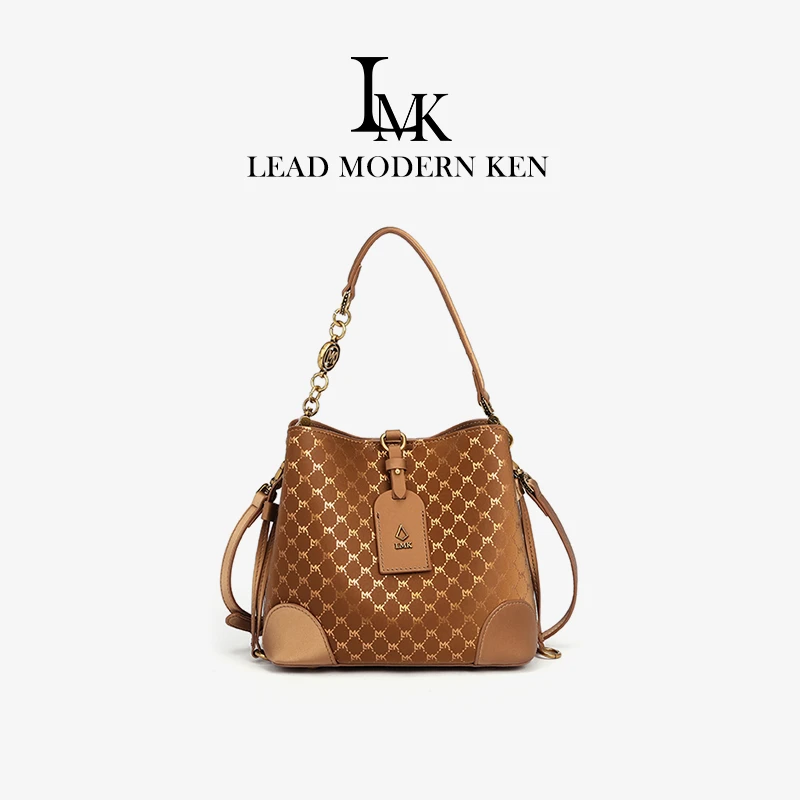 【专柜好货】法国LMK品牌轻奢水桶包高级感女士单肩包大气LMK8612