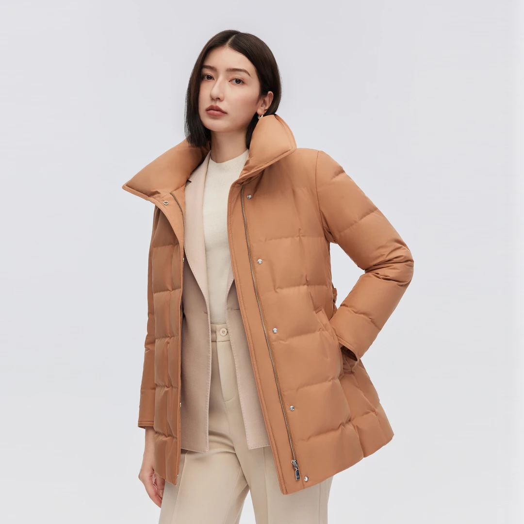 波司登2023品质鹅绒冬季女款保暖收腰外套立领羽绒服B30144148