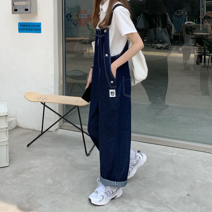 2024春夏实拍大码胖mm时髦设计感工装连体裤高腰连体裤M-