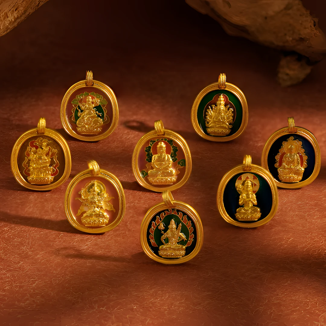 今玉福足金999十二生肖八大守护神生肖本命佛属相本命佛吉祥如意