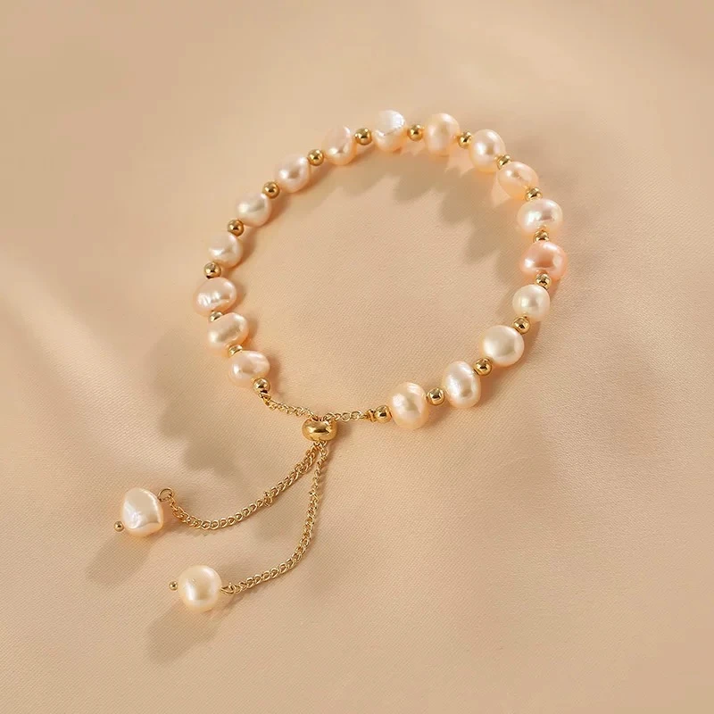 巴洛克异形天然珍珠手链女轻奢小众精致手镯ins珠子闺蜜手串