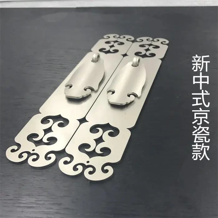 新中式红木家具白铜柜门拉手加厚镀镍橱柜柜子衣柜门配件柜门把手