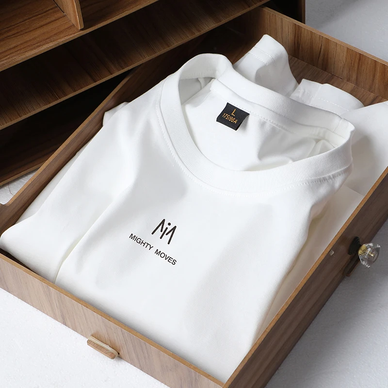 一件高级感上衣 ，休闲版型百搭基础款速干丝光棉重磅短袖t恤男女