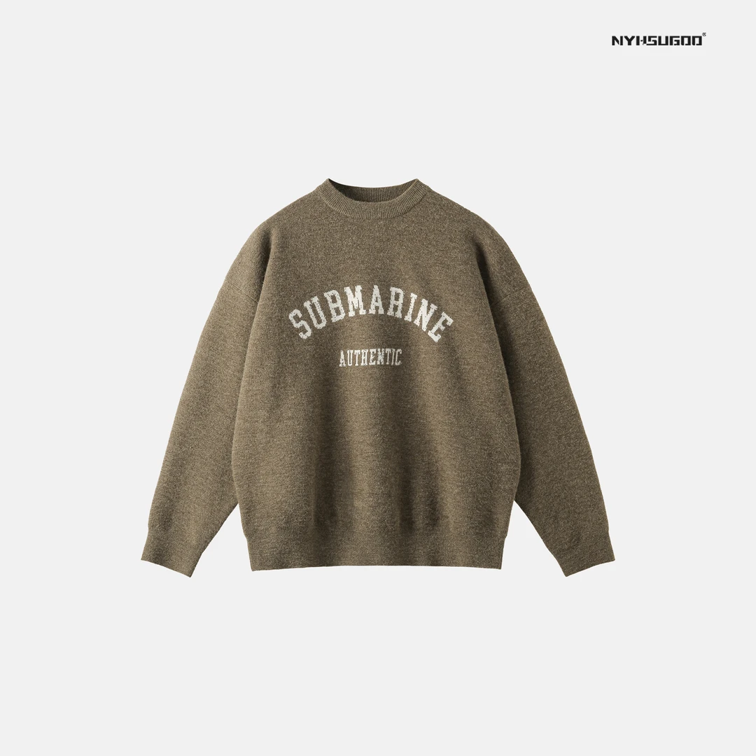 NYHSUGOO/南乙3365秋冬cleanfit提花加厚毛衣男女同款百搭针织