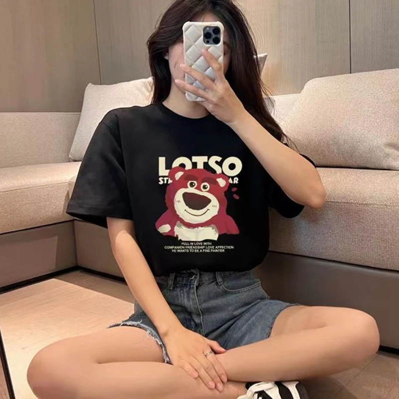 2023新款爆款纯棉短袖T恤男女士百搭情侣装半袖宽松ins国潮夏季