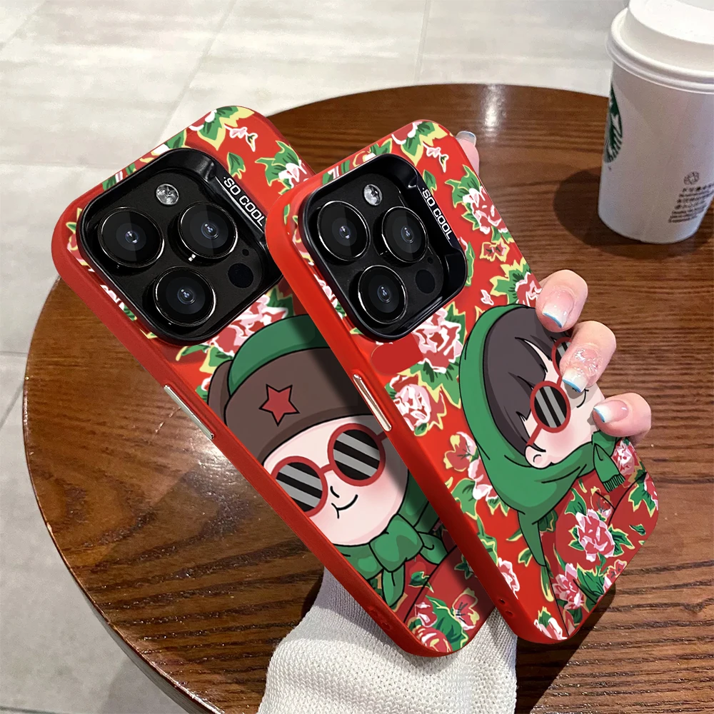 东北大花情侣适用iphone15pro苹果华为手机壳14promax13新年12/11