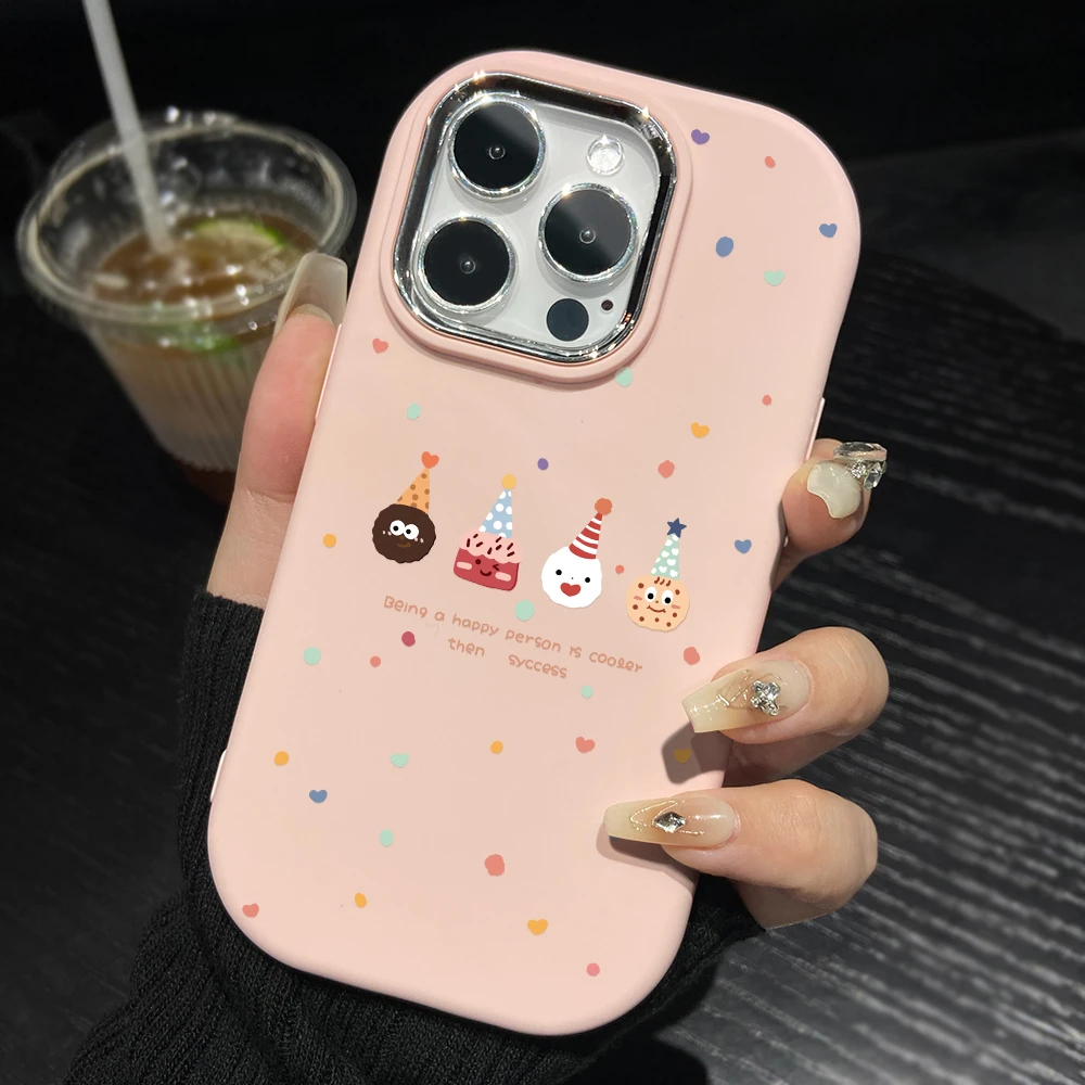 卡通小饼干适用于苹果15手机壳iphone13/14promax包边12/11肤感