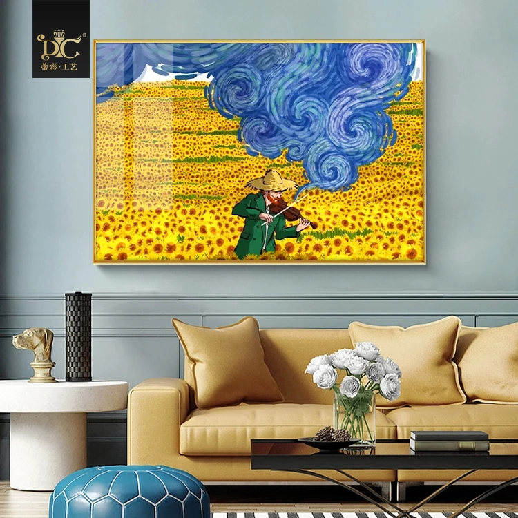 梵高的花园欧式抽象手工diy钻石画十字绣名画餐厅卧室客厅挂画满