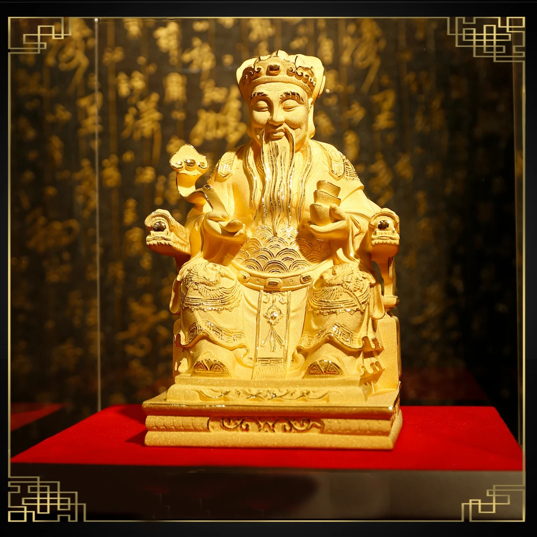 《财源广进》财神 家居 玄关 客厅 手工精雕 工艺品装饰摆件s117