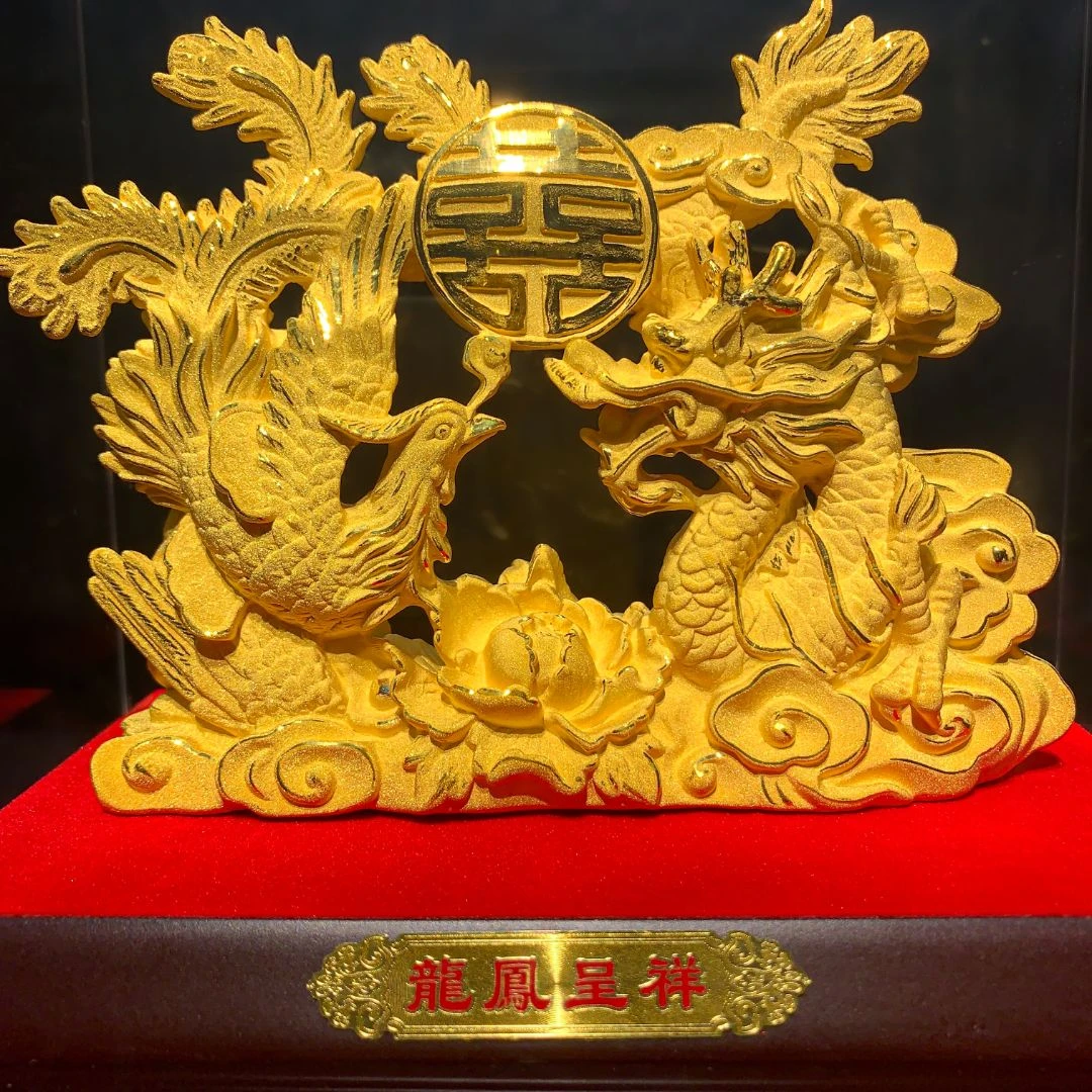 《龙凤呈祥》龙凤呈祥摆件 家居摆件 客厅摆件 龙凤摆件 送礼礼物
