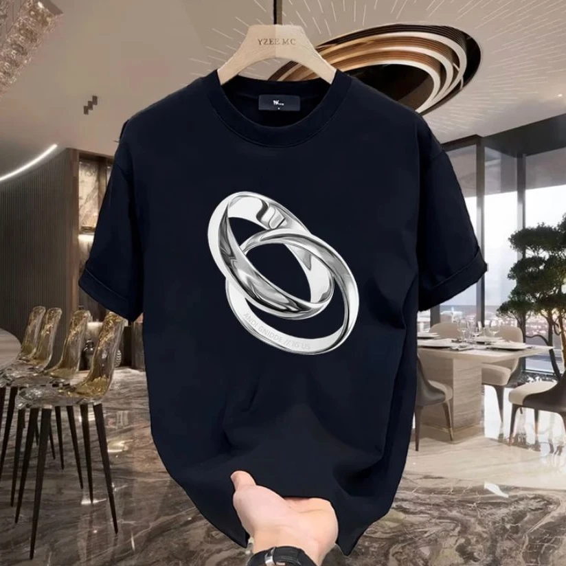 美式痞帅潮流个性短袖T恤时尚男女款夏季ins潮牌街头标准圆领上衣