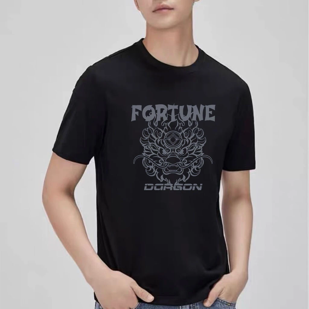 男士男款户外运动时尚休闲夏季印花圆领百搭透气半袖春夏潮流速干