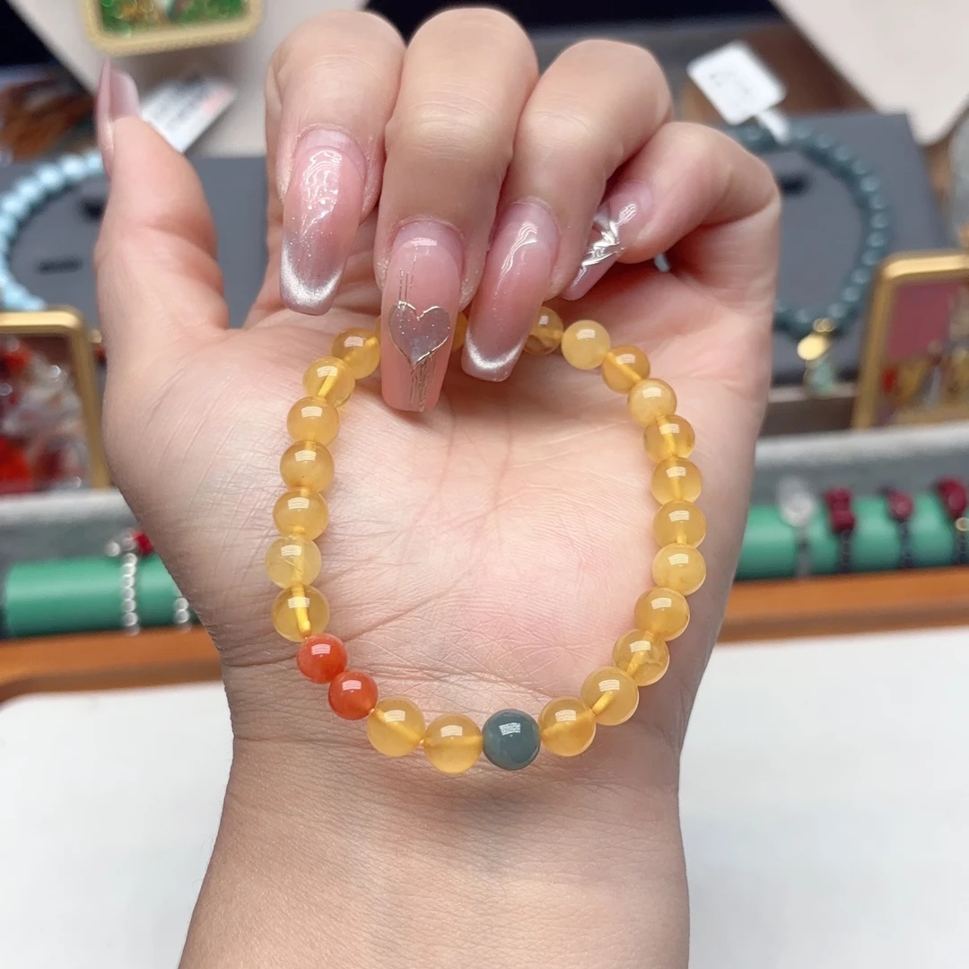 天然蜜蜡原创DIY单圈手串