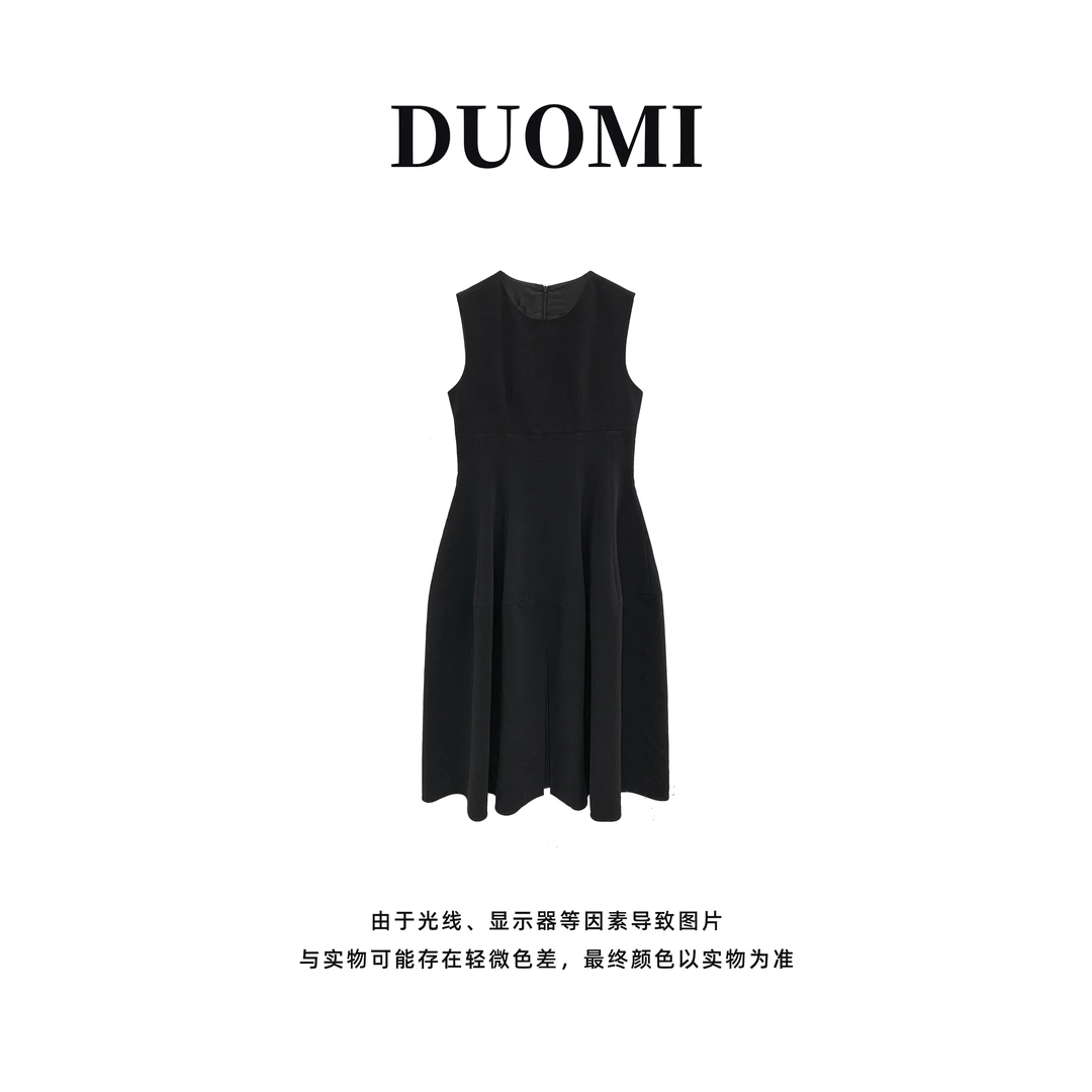 【DUOMI】秋季新款女装百搭时尚小众风格设计感连衣裙D5672