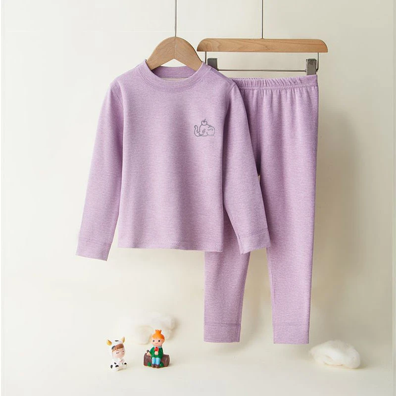 儿童内衣打底套装羊绒蚕丝无骨秋冬季男童秋衣秋裤大童女宝保暖衣