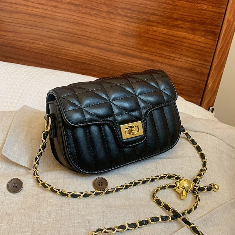 小香风百搭洋气网红ins小众夏季时尚菱格包链条包包单肩斜跨肩包