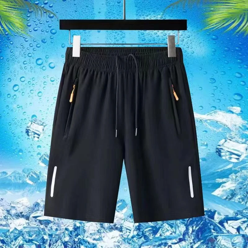 夏季男士五分潮流运动速干拉链宽松休闲运动短裤（1）