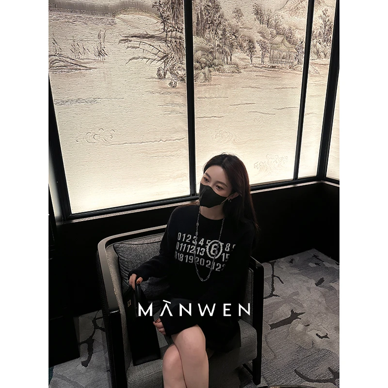 【曼文kiki】数字羊毛毛衣  MANA429