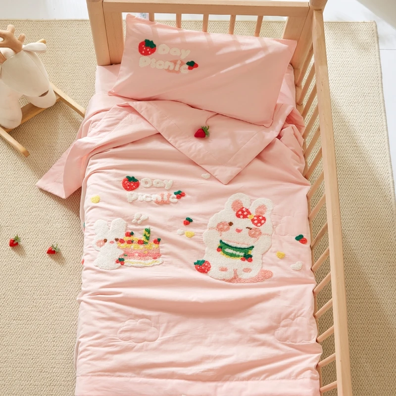 全棉夏被幼儿园午睡儿童夏凉被纯棉空调被宝宝入园小被子薄款盖被