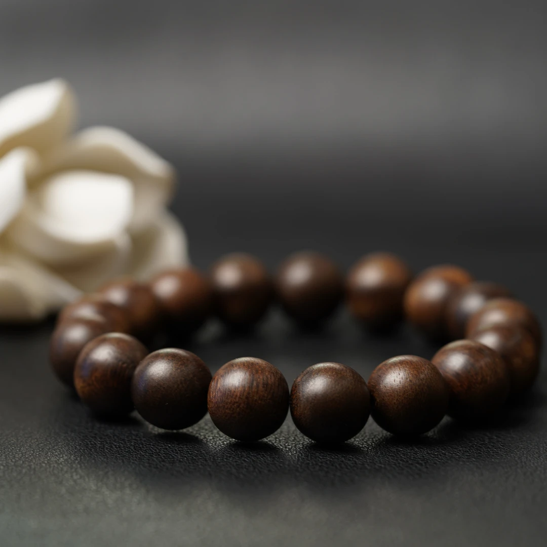 【悦】Z028沉水沉香莺歌绿奇楠1.2单圈圆珠手串（多样性发货一条）