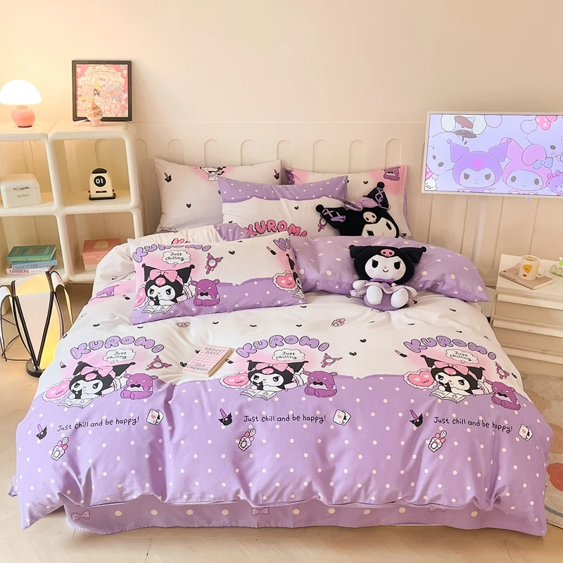 2024新款三丽鸥系列全棉卡通可爱三件套床上用品四件套