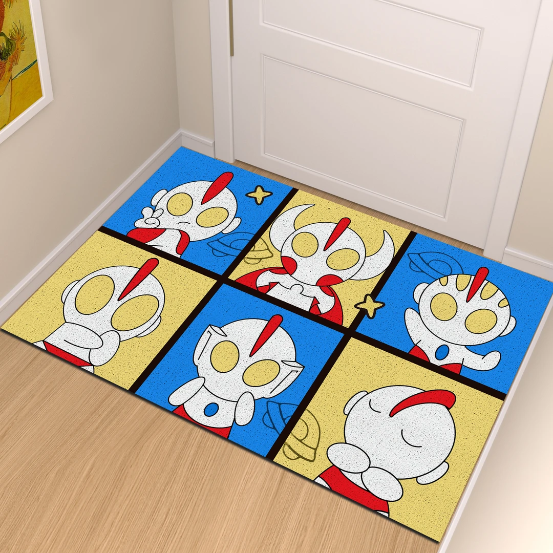 奥特曼入户门丝圈地垫室外大门口耐脏pvc脚垫门外垫玄关进门毯