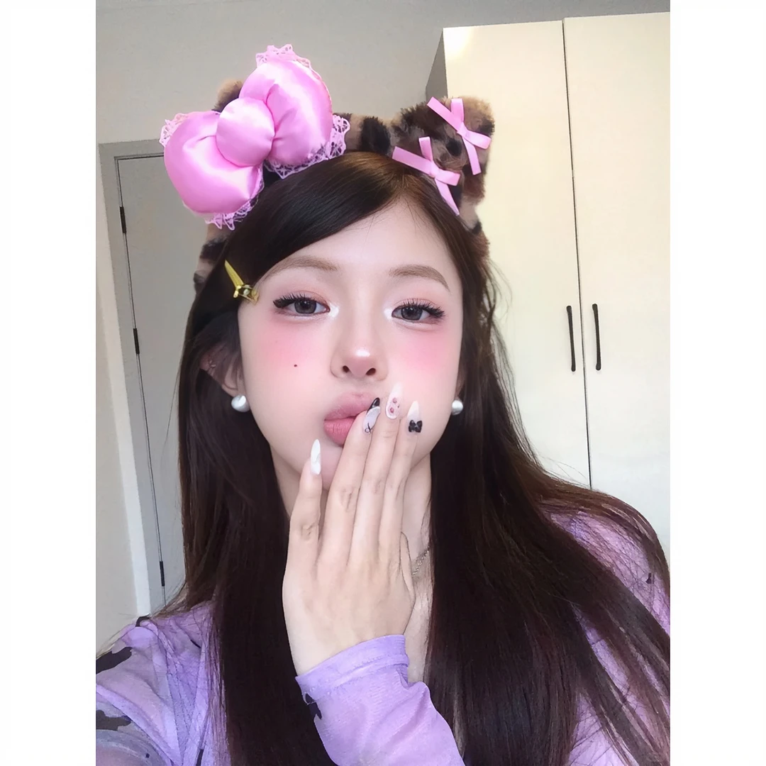 软萌kitty蝴蝶结发箍女洗脸专用洗漱化妆敷面膜防滑发捆头箍秋冬