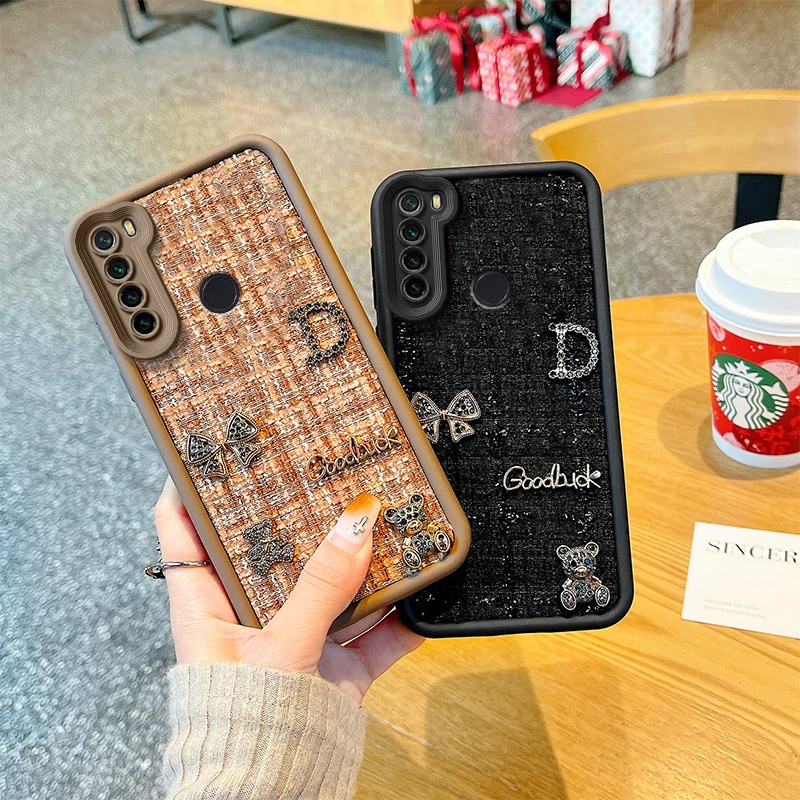 红米Note8手机壳新款编织小香风立体公仔红米Note8Pro防摔保护套