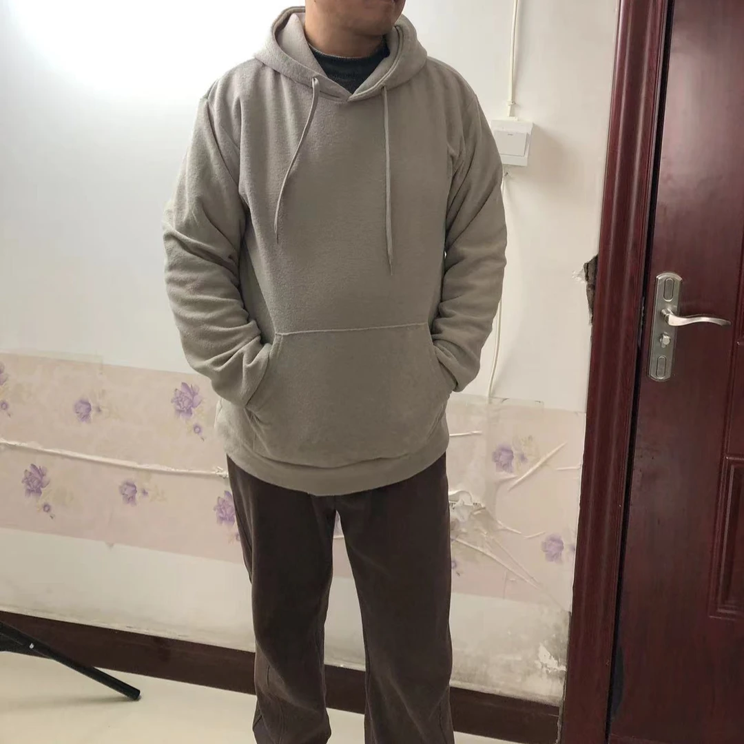 男士卫衣时尚连帽加绒休闲纯色