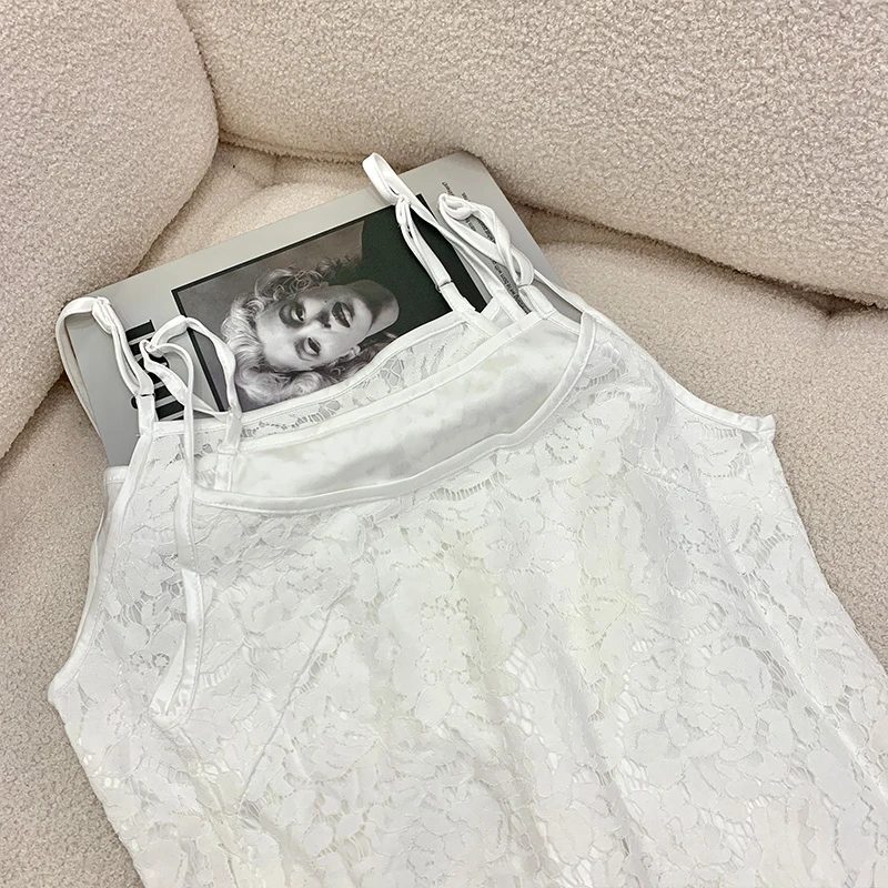 2024春夏款 百搭蕾丝镂空修身吊带内搭打底背心N28