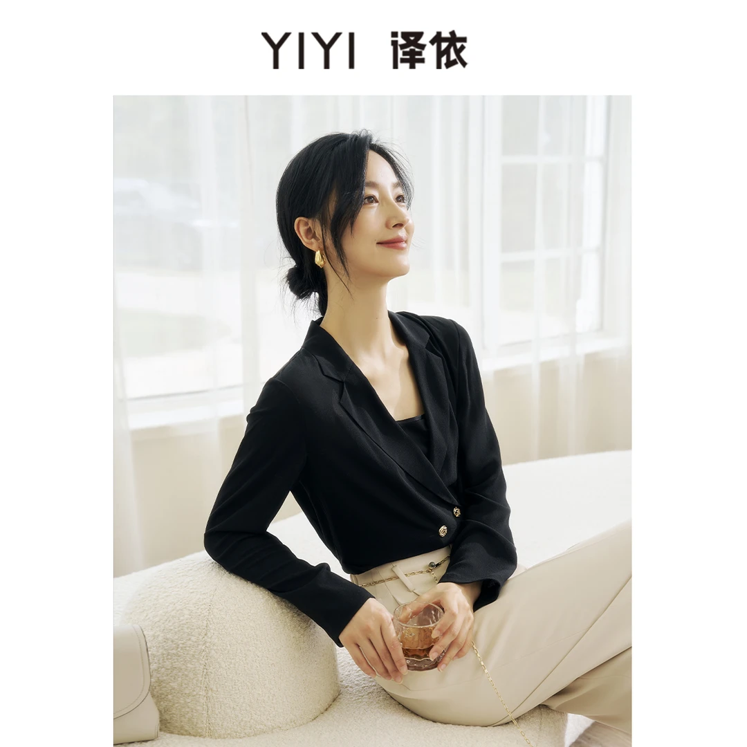 译依YIYI 西装款鬼绉衬衫BDACS066