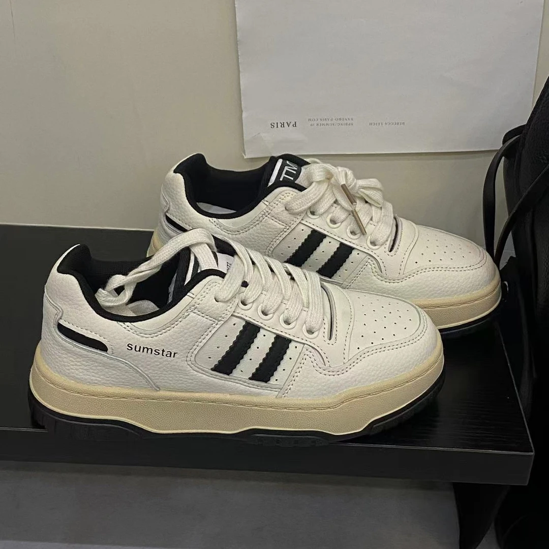 有米家新款潮流时尚百搭显小厚底女士休闲板鞋(4号)