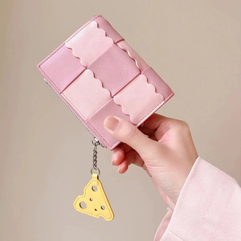 新款原创短款钱包简约小少女女款小巧精致大学生卡包钱卡包证件包