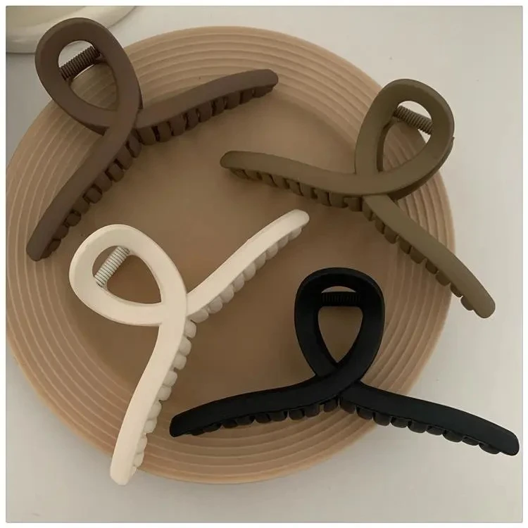 13公分超大号发量多磨砂简约交叉抓夹秋冬色系摆地摊仙女气质饰品