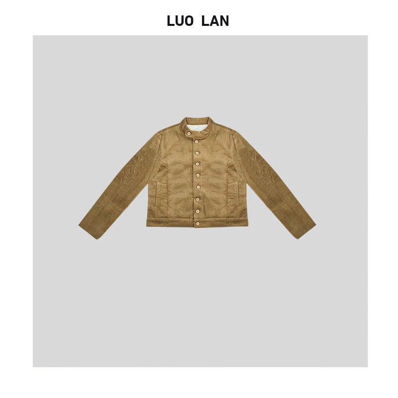 DM   秋小众女装高级质感复古老钱风条绒夹克 YLM006