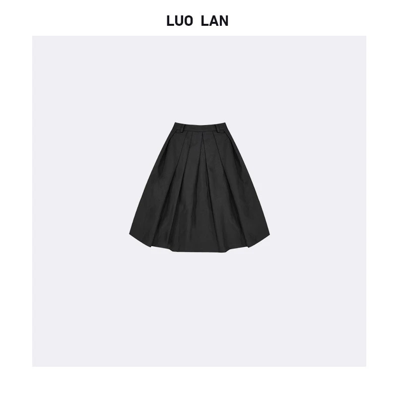 DAMEI  秋新品女装立体纯色百褶绵羊毛伞裙 YLM00109