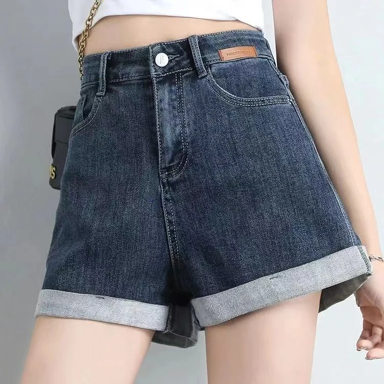 夏季新款牛仔短裤女韩版薄款修身显瘦大码牛仔短裤热裤短裤女百搭